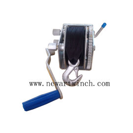 China Boat Trailer Boat Hand Winch With Strap , 1000kg Small Industrial Hand Winch supplier