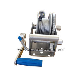 China 2 Speed Marine Hand Winch 1500lbs With Six Meter Cable 4mm Thickness Pawl supplier