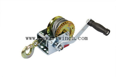 China 600lbs Steel A3 Hand Operated Winch Small Rope Soft Rubber Handle For Hoisting supplier