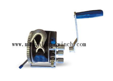 China Capstan Marine Hand Winch Carbon Steel With Blue Strap Compact Structure supplier