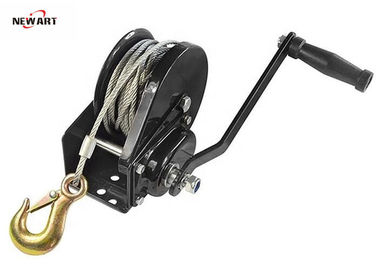 China Customized Mini Portable Manual Hand Winch 1800lbs With Self - Locking / Automatic Brake supplier