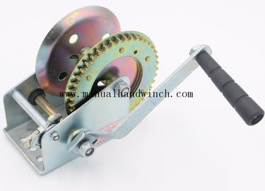 China Mini Steel Marine Manual Cable Winch / Hand Crank Winch For Boat Trailer supplier