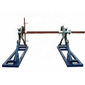 China Detachable Type Drum Brakes Spiral Rise Machinery Wire Rope Reel Support Conductor Wire Cable Reel Stand supplier