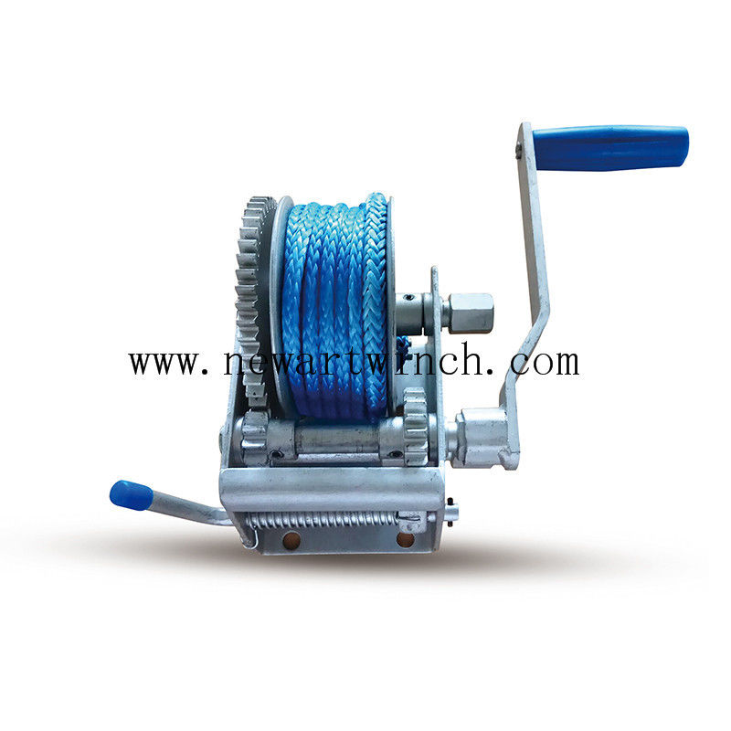 Portable Small Marine Hand Winch Boat Trailer With Synthetic Rope Dacromet