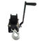 Black Portable Hand Winch With Brake 545kg Capacity With One Year Warranty supplier