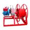 5 Ton 30 KN Belt Drive Recovery Wire Take Up Machine / Diesel Gasoline Engine Big Drum Traction Cable Pulling Winch supplier