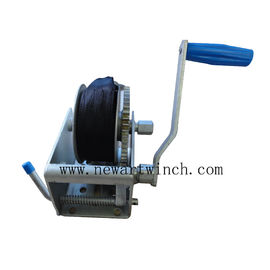 China 700kg Marine Hand Winch With Webbing Anti - Rust Surface Treatment 130mm Drum supplier