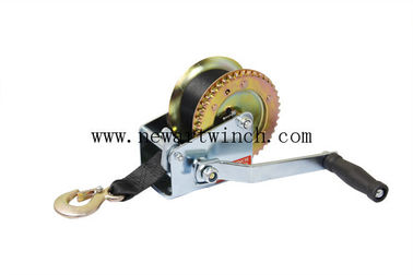 China Zinc Coated Stainless Steel Hand Winch , 1000lbs Small Manual Winch Straps supplier