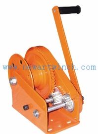 China 1800 Lb Marine Hand Winch Orange Ship Deck Equipment For Trailer Automatic Brake supplier