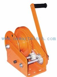 China 1800 Lb Marine Hand Winch Orange Ship Deck Equipment For Trailer Automatic Brake supplier