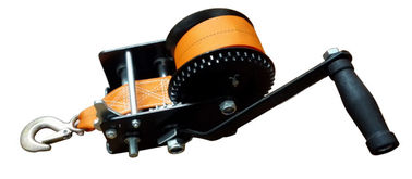 China Boat 1800 Lb Industrial Hand Winch Black Electrophoresis With Automatic Brake supplier