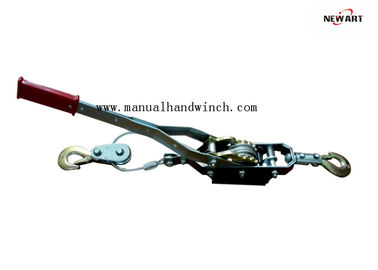 China Light Weight Hand Cable Puller 4T Double Gears Two Hooks Power Coated 2.5m Cable supplier