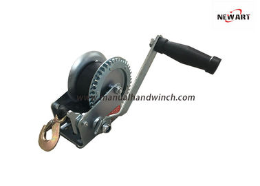 China Strap Portable Boat Trailer Manual Hand Winch 1600lbs White Zinc Coated CE Passed supplier
