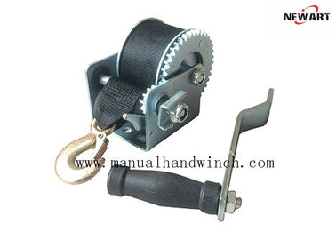 China CE Approved 800lbs Lightweight Manual Hand Mechanical Winch , Hand Operated Winch With Strap supplier