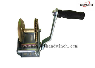 China Capacity 270kg Boat Trailer Hand Winch , 600lbs Zinc Portable Manual Winch supplier