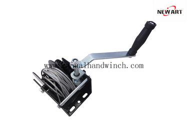 China Steel A3 1500 lb Worm Drive Hand Winch Black Spraying Worm For Warehouses Farming supplier
