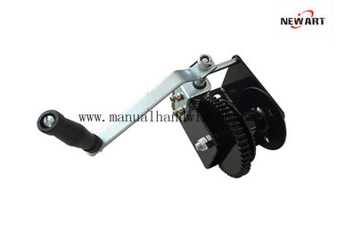 China 2500lbs / 1100kg Worm Gear Drum Hand Winch , Cable Strap Winch Worm Gear For Handling supplier