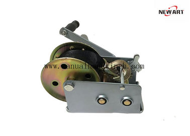 China 2000 Lb Manual Cable Winch / Color Zinc Plated Boat Trailer Winch With Strap supplier