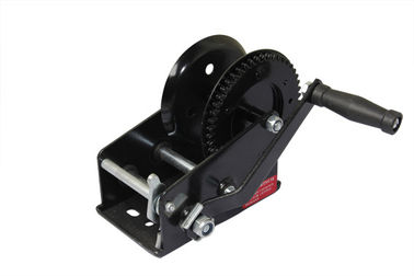 China 900kg Marine Manual Hand Winch Black Powder Steel A3 For Trailer Part 250mm Handle supplier