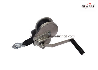 Automatic Brake Hand Winch / 545kg Capacity Manual Cable Winch With Black Strap 1200lbs Boat Trailer supplier