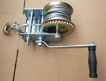 Different Size Hand Operated Wire Rope Winch With Automatic Brake Hand Winch supplier