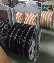 Large Diameter Wheels Cable Pulley Block Transmission Conductor Triple Aluminum Sheaves supplier